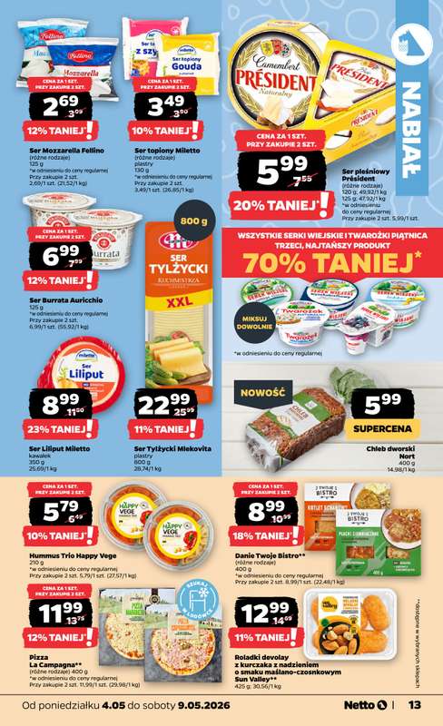 Netto - gazetka promocyjna Gazetka spożywcza od poniedziałku 04.05 do soboty 09.05 - strona 13