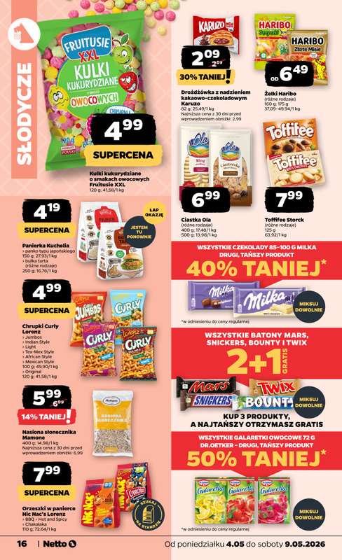 Netto - gazetka promocyjna Gazetka spożywcza od poniedziałku 04.05 do soboty 09.05 - strona 16
