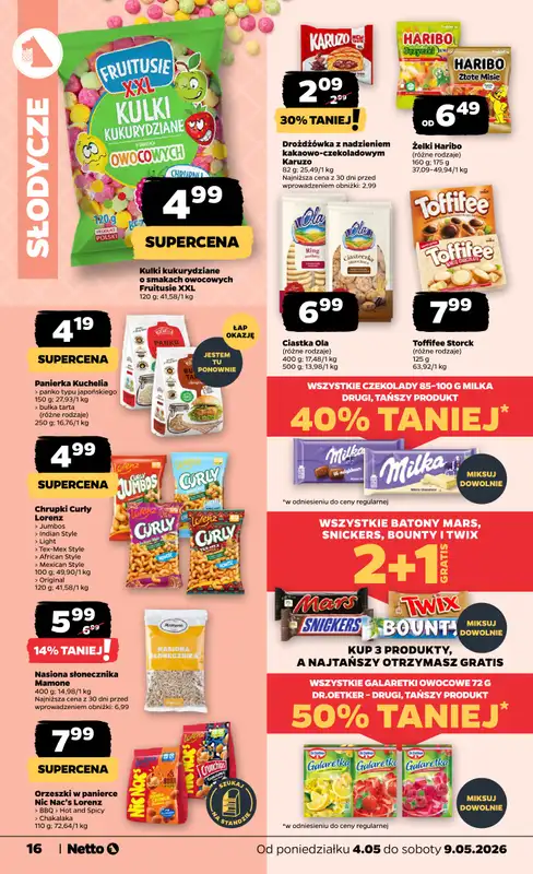 Netto - gazetka promocyjna Gazetka spożywcza od poniedziałku 04.05 do soboty 09.05 - strona 16