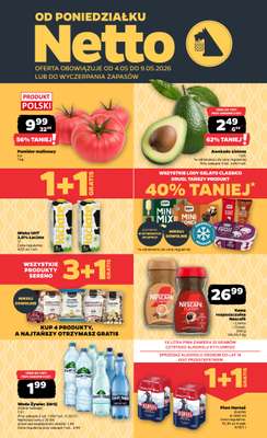 Netto - gazetka promocyjna Gazetka spożywcza od poniedziałku 04.05 do soboty 09.05