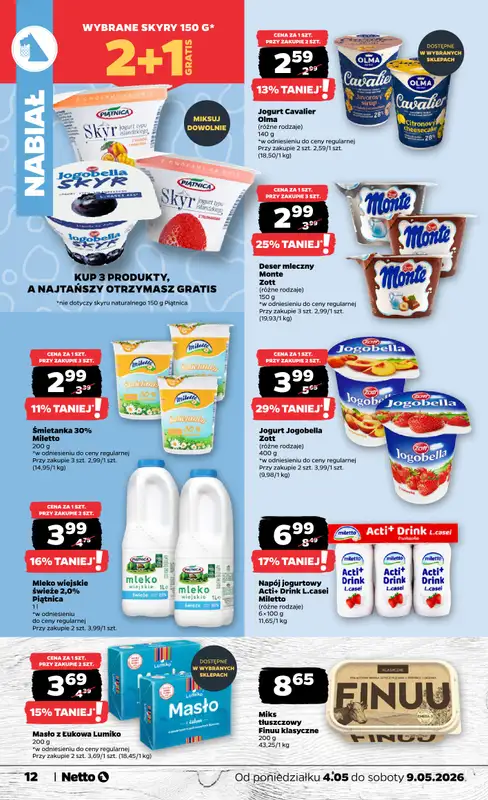 Netto - gazetka promocyjna Gazetka spożywcza od poniedziałku 04.05 do soboty 09.05 - strona 12