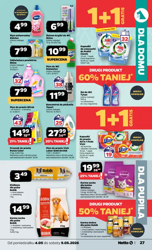 Netto - gazetka promocyjna Gazetka spożywcza od poniedziałku 04.05 do soboty 09.05 - strona 27