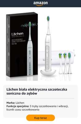 Lächen biała elektryczna szczoteczka soniczna do zębów