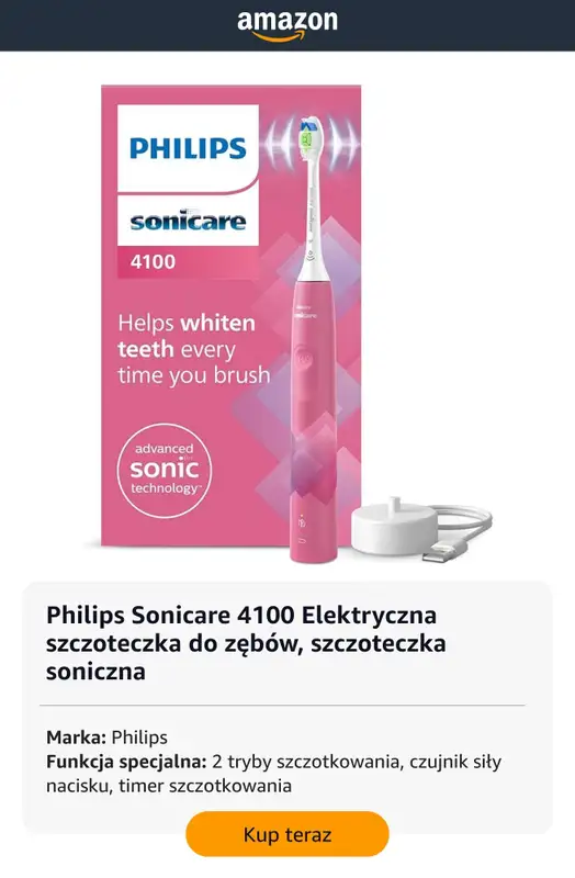 Amazon - gazetka promocyjna Szczoteczki elektryczne – sprawdź oferty od czwartku 30.04  - strona 4