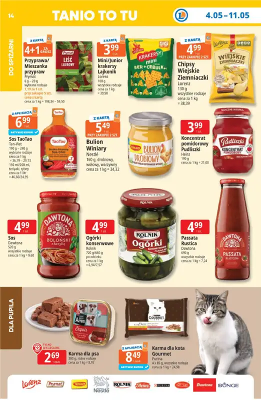 Leclerc - gazetka promocyjna Oferta E.Leclerc I Tanio to tu! od poniedziałku 04.05 do poniedziałku 11.05 - strona 14