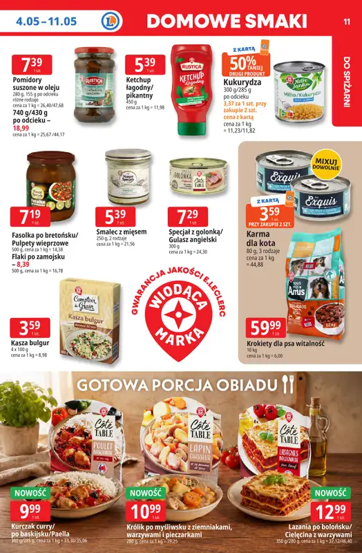 Leclerc - gazetka promocyjna Oferta E.Leclerc I Tanio to tu! od poniedziałku 04.05 do poniedziałku 11.05 - strona 11