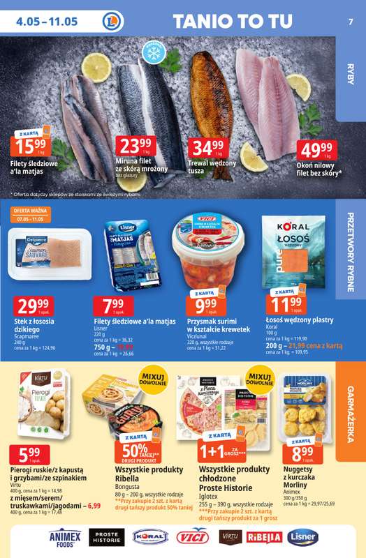 Leclerc - gazetka promocyjna Oferta E.Leclerc I Tanio to tu! od poniedziałku 04.05 do poniedziałku 11.05 - strona 7