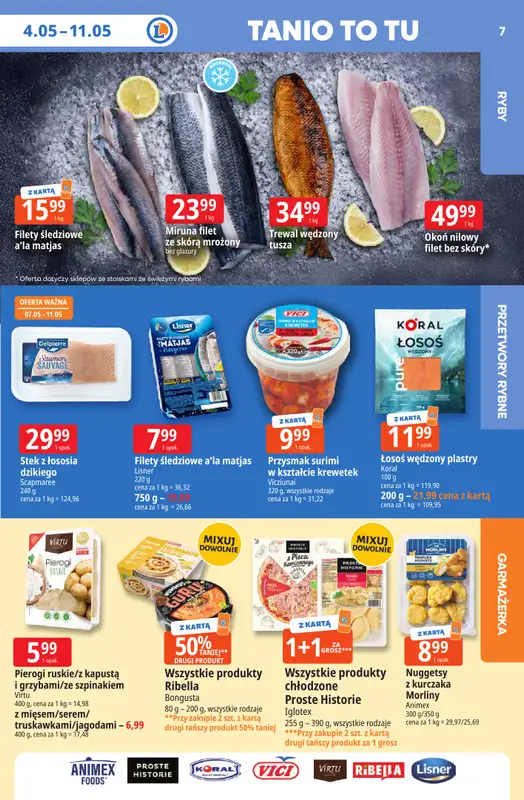 Leclerc - gazetka promocyjna Oferta E.Leclerc I Tanio to tu! od poniedziałku 04.05 do poniedziałku 11.05 - strona 7