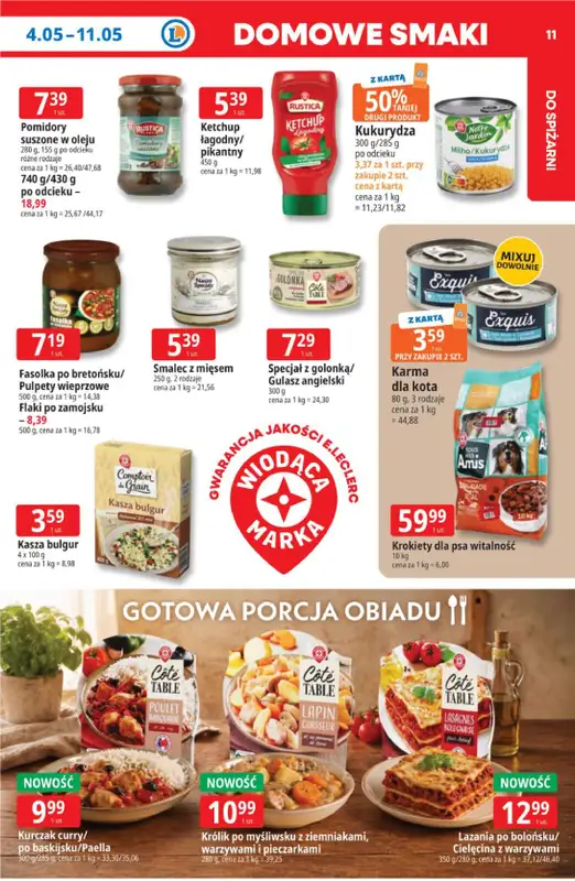 Leclerc - gazetka promocyjna Oferta E.Leclerc I Tanio to tu! od poniedziałku 04.05 do poniedziałku 11.05 - strona 11