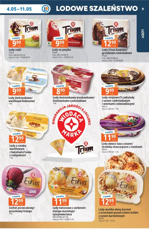 Leclerc - gazetka promocyjna Oferta E.Leclerc I Tanio to tu! od poniedziałku 04.05 do poniedziałku 11.05 - strona 9