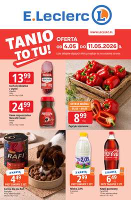 Leclerc - gazetka promocyjna Oferta E.Leclerc I Tanio to tu! od poniedziałku 04.05 do poniedziałku 11.05