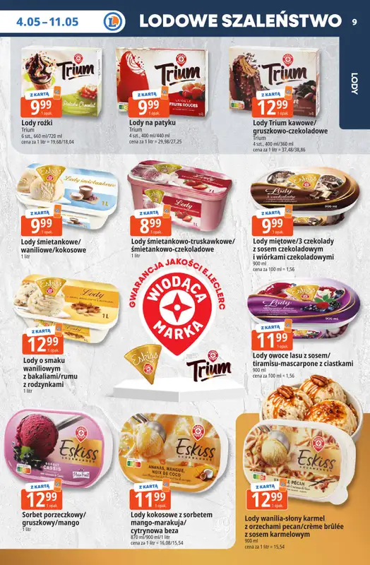 Leclerc - gazetka promocyjna Oferta E.Leclerc I Tanio to tu! od poniedziałku 04.05 do poniedziałku 11.05 - strona 9