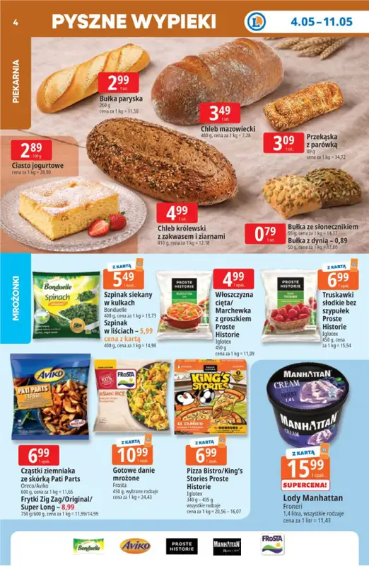 Leclerc - gazetka promocyjna Oferta E.Leclerc I Tanio to tu! od poniedziałku 04.05 do poniedziałku 11.05 - strona 4