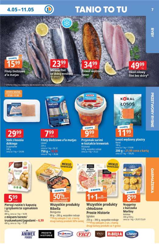 Leclerc - gazetka promocyjna Oferta E.Leclerc I Tanio to tu! od poniedziałku 04.05 do poniedziałku 11.05 - strona 7