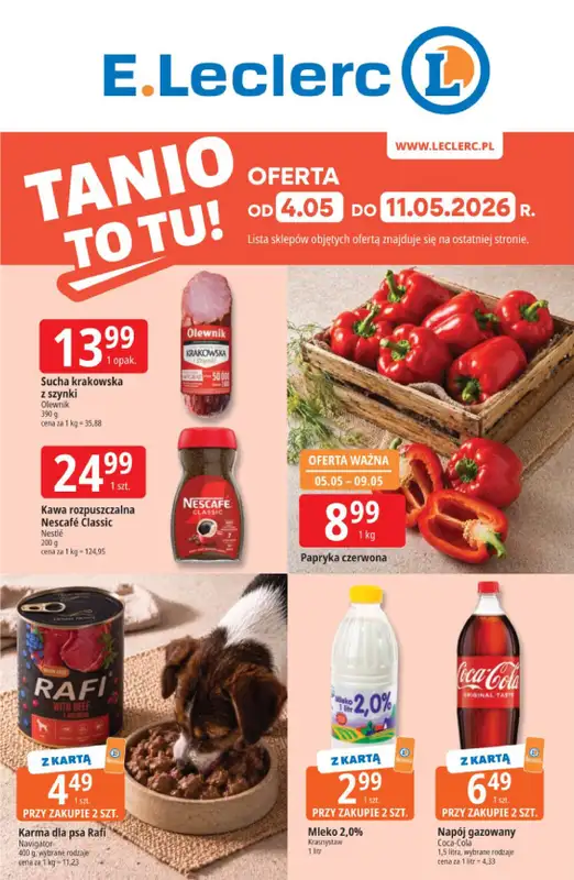 Leclerc - gazetka promocyjna Oferta E.Leclerc I Tanio to tu!  