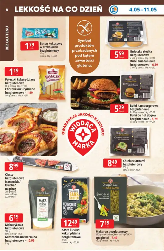 Leclerc - gazetka promocyjna Oferta E.Leclerc I Tanio to tu! od poniedziałku 04.05 do poniedziałku 11.05 - strona 8