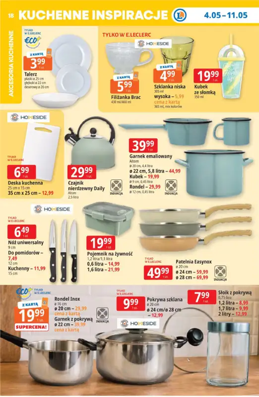 Leclerc - gazetka promocyjna Oferta E.Leclerc I Tanio to tu! od poniedziałku 04.05 do poniedziałku 11.05 - strona 18