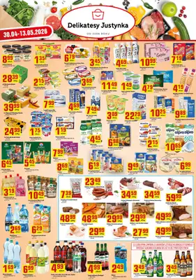 Delikatesy Justynka - gazetka promocyjna Gazetka od czwartku 30.04 do środy 13.05