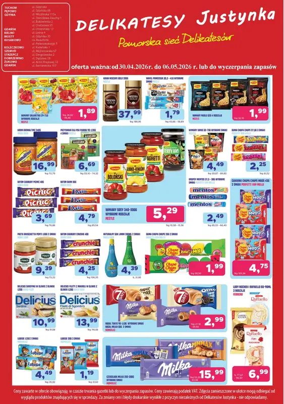 Delikatesy Justynka - gazetka promocyjna Oferta tygodniowa od czwartku 30.04 do środy 06.05 - strona 2