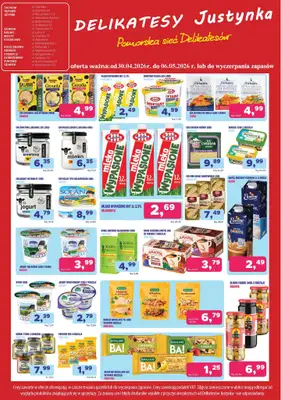 Delikatesy Justynka - gazetka promocyjna Oferta tygodniowa od czwartku 30.04 do środy 06.05 - strona 4