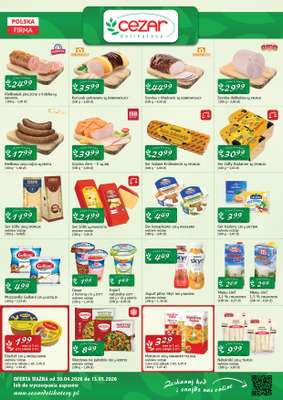 CEZAR Delikatesy - gazetka promocyjna Gazetka od czwartku 30.04 do środy 13.05