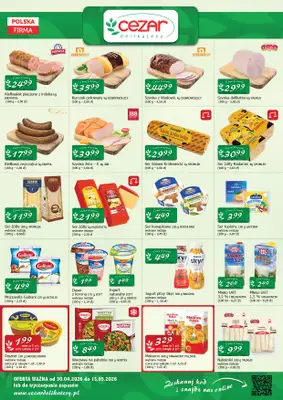 CEZAR Delikatesy - gazetka promocyjna Gazetka od czwartku 30.04 do środy 13.05
