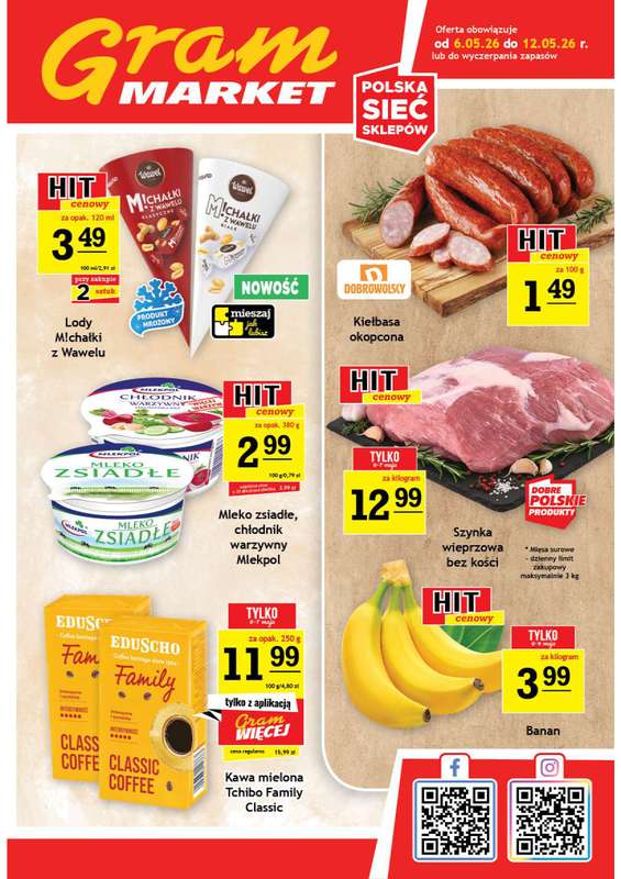 Gram Market - gazetka promocyjna Gazetka od środy 06.05 do wtorku 12.05
