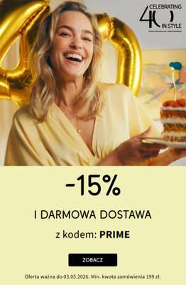 bonprix - gazetka promocyjna -15% z kodem + darmowa dostawa od czwartku 30.04 do niedzieli 03.05