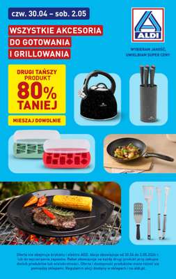 Aldi - gazetka promocyjna Akcesoria do gotowania i grillowania w super cenach Aldi! od czwartku 30.04 do soboty 02.05