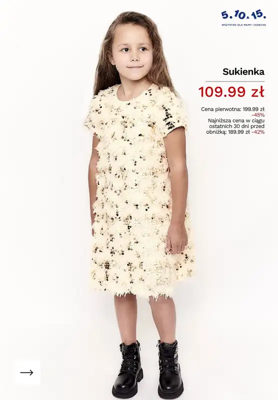 5.10.15 - gazetka promocyjna Sukienki dla dziewczynek od 69,99 PLN od czwartku 30.04  - strona 9