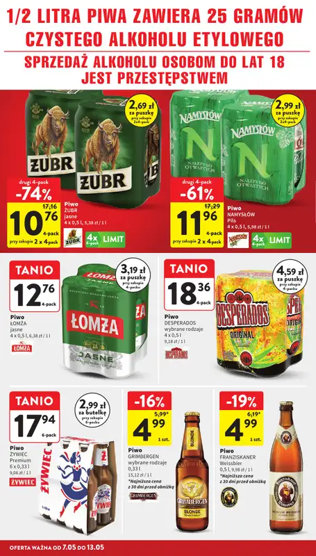 Intermarche - gazetka promocyjna Gazetka od czwartku 07.05 do środy 13.05 - strona 34