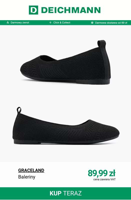 Deichmann - gazetka promocyjna Nowe modele balerin damskich od piątku 24.04  - strona 9