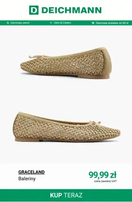 Deichmann - gazetka promocyjna Nowe modele balerin damskich od piątku 24.04  - strona 5