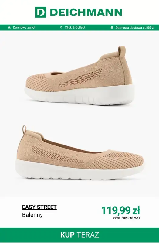 Deichmann - gazetka promocyjna Nowe modele balerin damskich od piątku 24.04  - strona 6