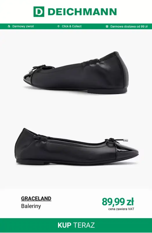 Deichmann - gazetka promocyjna Nowe modele balerin damskich od piątku 24.04  - strona 4