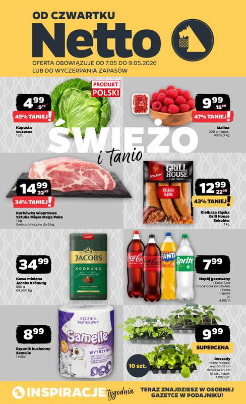 Netto - gazetka promocyjna Gazetka Spożywcza od czwartku 07.05 do soboty 09.05