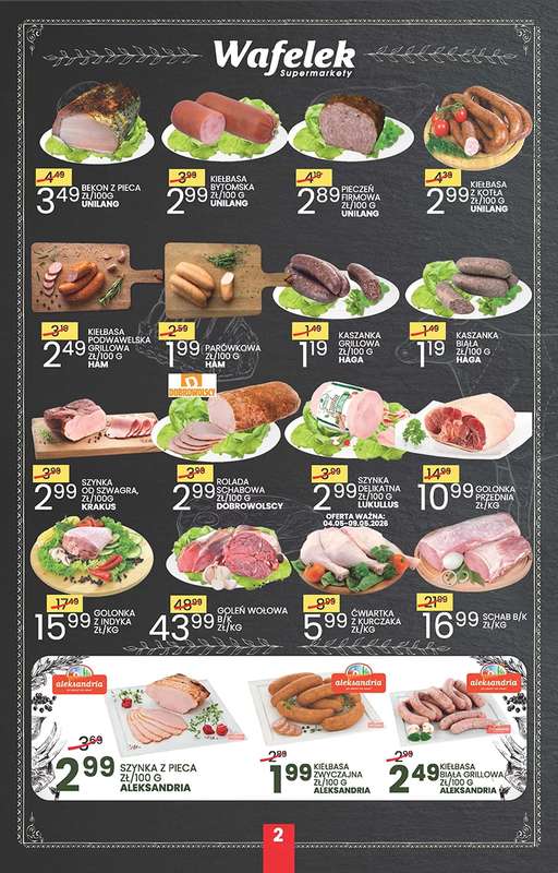 Wafelek - gazetka promocyjna Gazetka od poniedziałku 04.05 do soboty 16.05 - strona 2