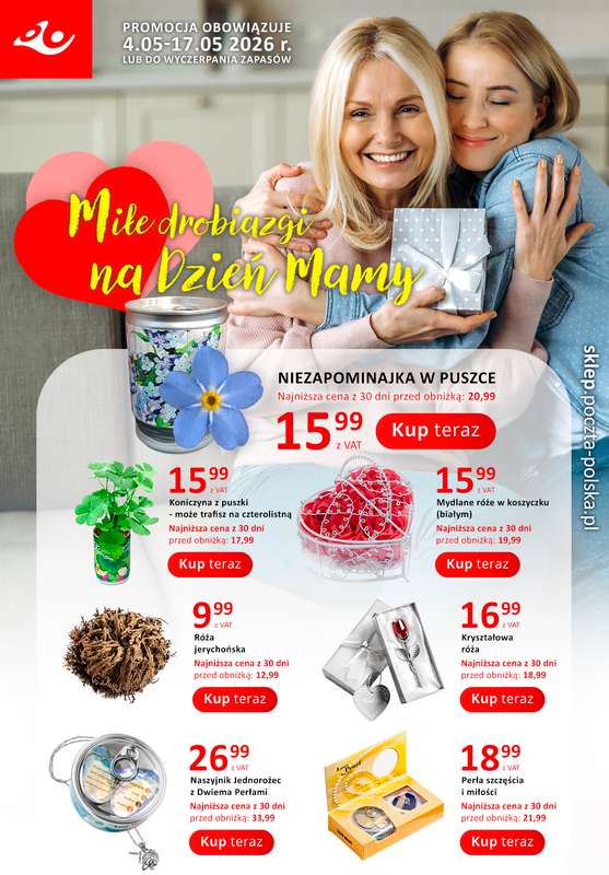 Poczta Polska - gazetka promocyjna Gazetka od poniedziałku 04.05 do niedzieli 17.05
