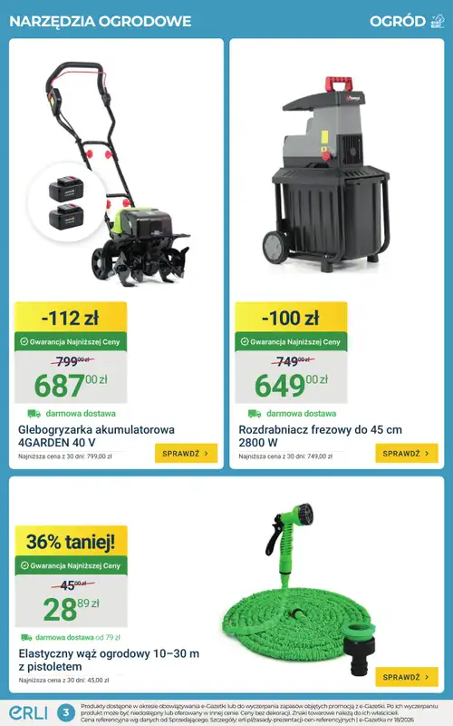 ERLI - gazetka promocyjna Ogród pełen okazji z ERLI! od poniedziałku 04.05 do niedzieli 10.05 - strona 3