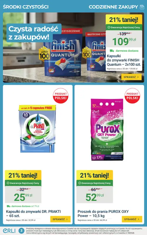 ERLI - gazetka promocyjna Codzienne zakupy do -70% z ERLI! od poniedziałku 04.05 do niedzieli 10.05 - strona 3