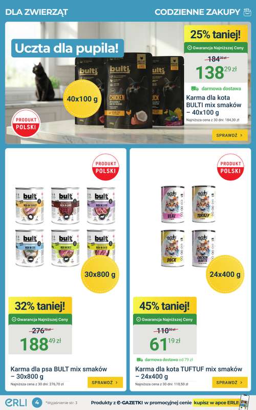 ERLI - gazetka promocyjna Codzienne zakupy do -70% z ERLI! od poniedziałku 04.05 do niedzieli 10.05 - strona 4