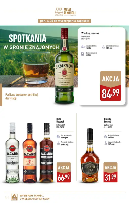 Aldi - gazetka promocyjna Świat alkoholi od poniedziałku 04.05 do soboty 30.05 - strona 22