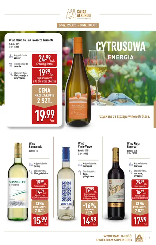 Aldi - gazetka promocyjna Świat alkoholi od poniedziałku 04.05 do soboty 30.05 - strona 13