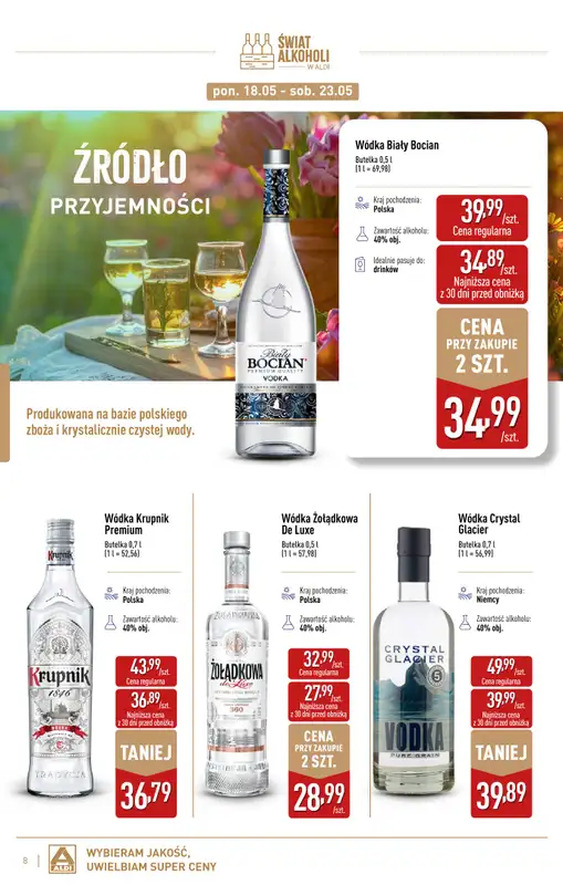 Aldi - gazetka promocyjna Świat alkoholi od poniedziałku 04.05 do soboty 30.05 - strona 8