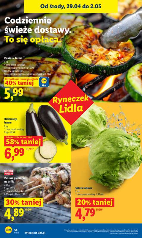 Lidl - gazetka promocyjna Od środy od środy 29.04 do soboty 02.05 - strona 54