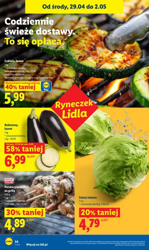 Lidl - gazetka promocyjna Od środy od środy 29.04 do soboty 02.05 - strona 54