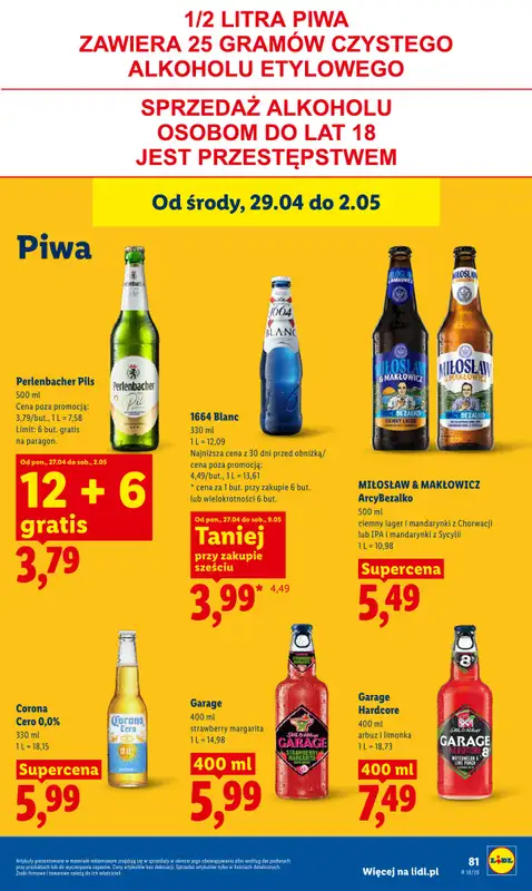 Lidl - gazetka promocyjna Od środy od środy 29.04 do soboty 02.05 - strona 85