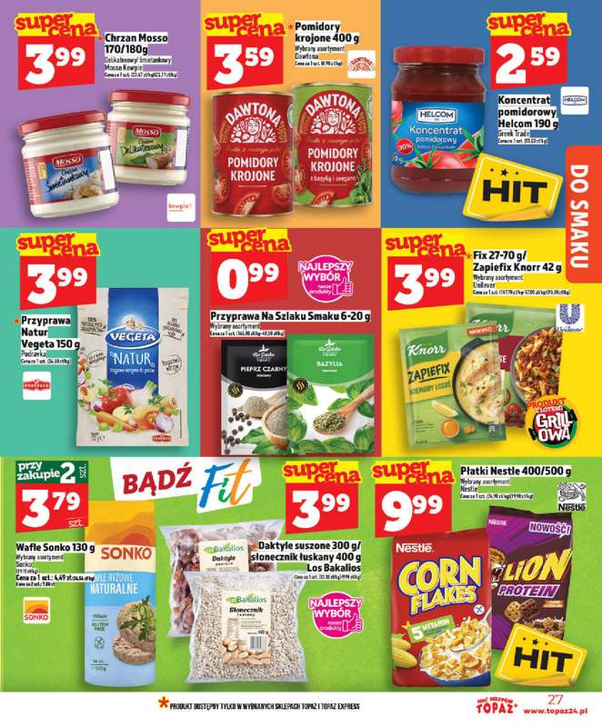 TOPAZ - gazetka promocyjna Od czwartku nowa gazetka, 07.05 od czwartku 07.05 do środy 13.05 - strona 27