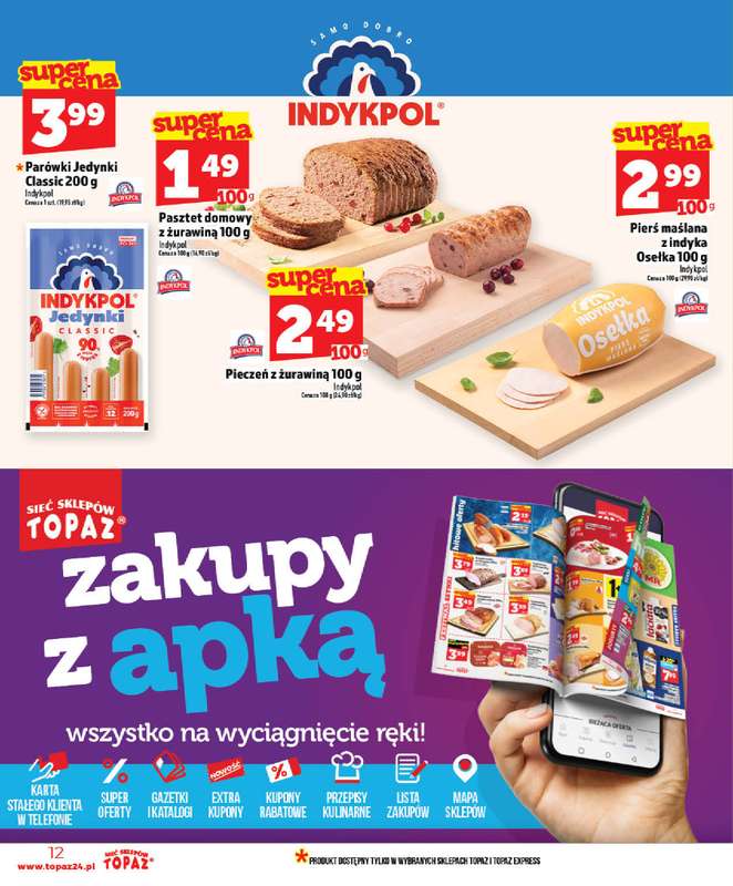 TOPAZ - gazetka promocyjna Od czwartku nowa gazetka, 07.05 od czwartku 07.05 do środy 13.05 - strona 12