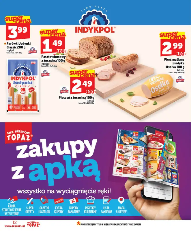 TOPAZ - gazetka promocyjna Od czwartku nowa gazetka, 07.05 od czwartku 07.05 do środy 13.05 - strona 12